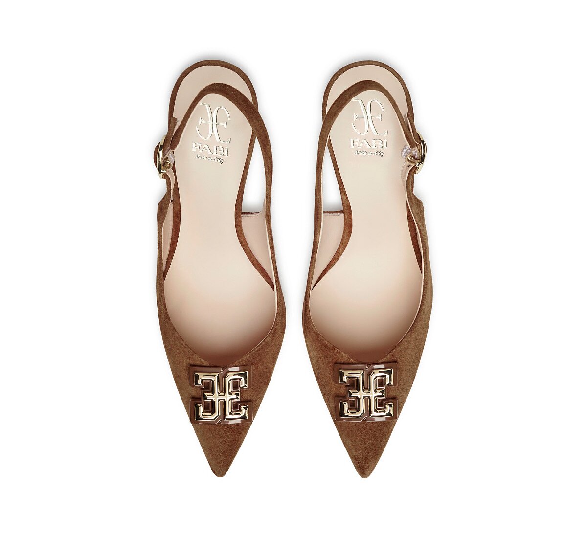 Sling-back Fabi in camoscio