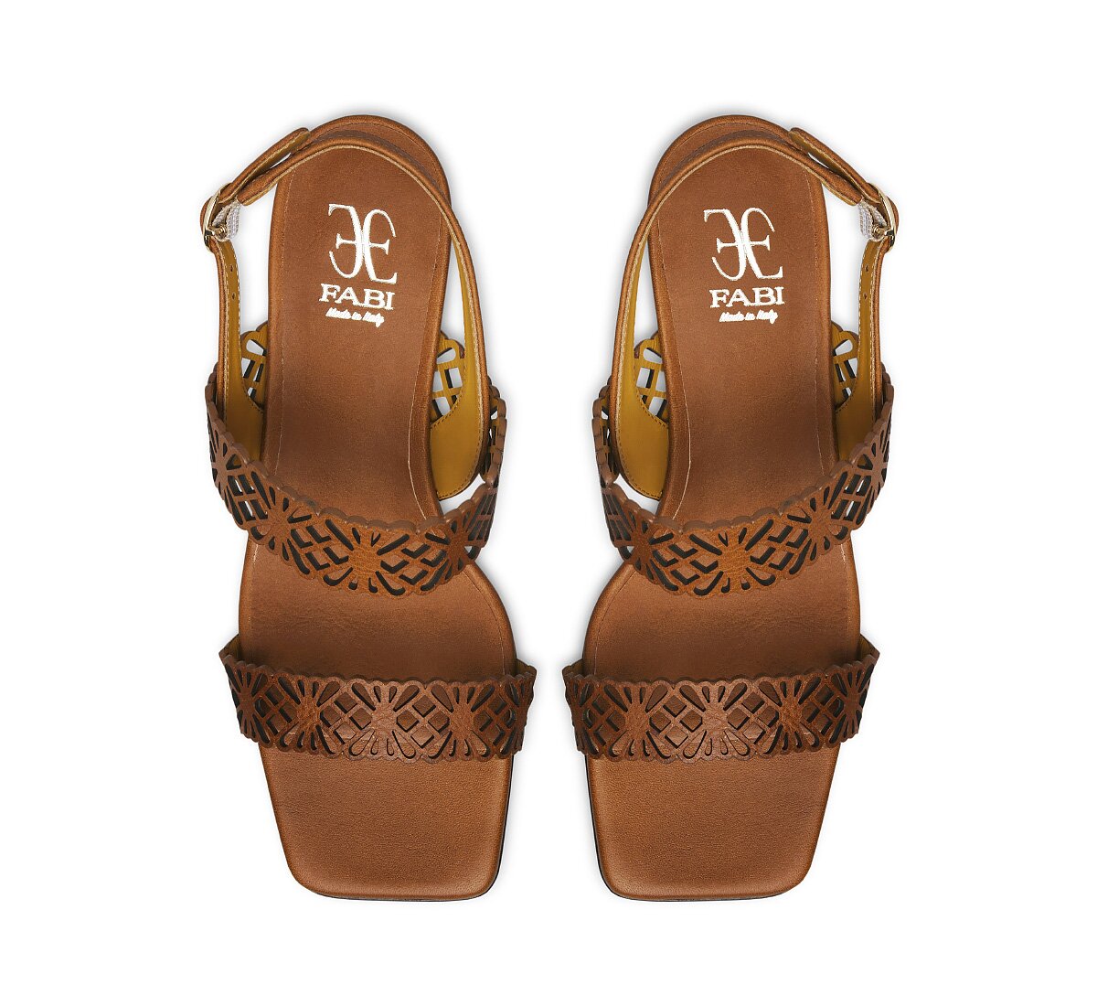 Sandal in perforated calfskin
