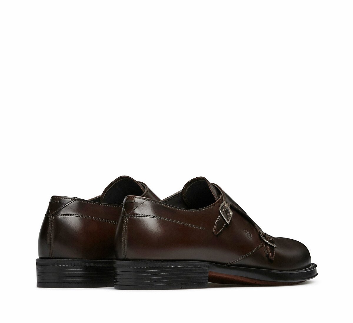 Fabi Double Monk Strap in Calfskin Leather
