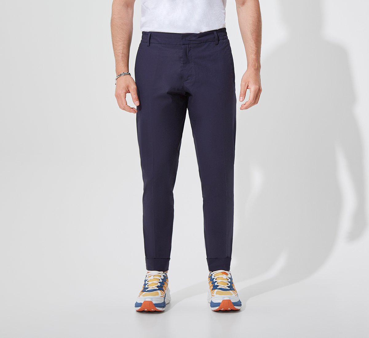 Pantaloni Chino Blu Scuro in Cotone