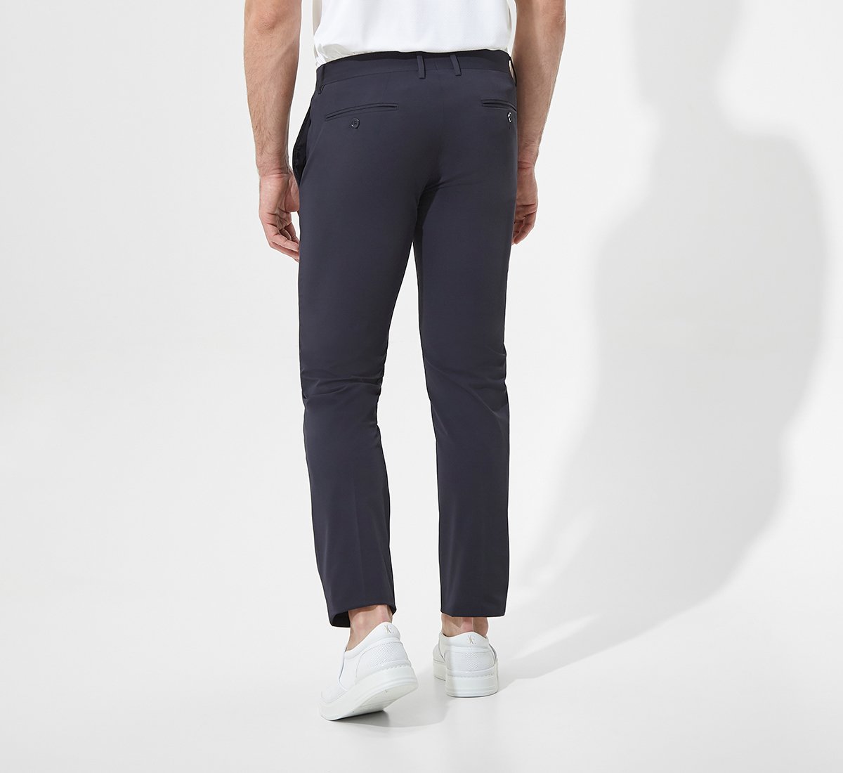 Blue regular fit trousers