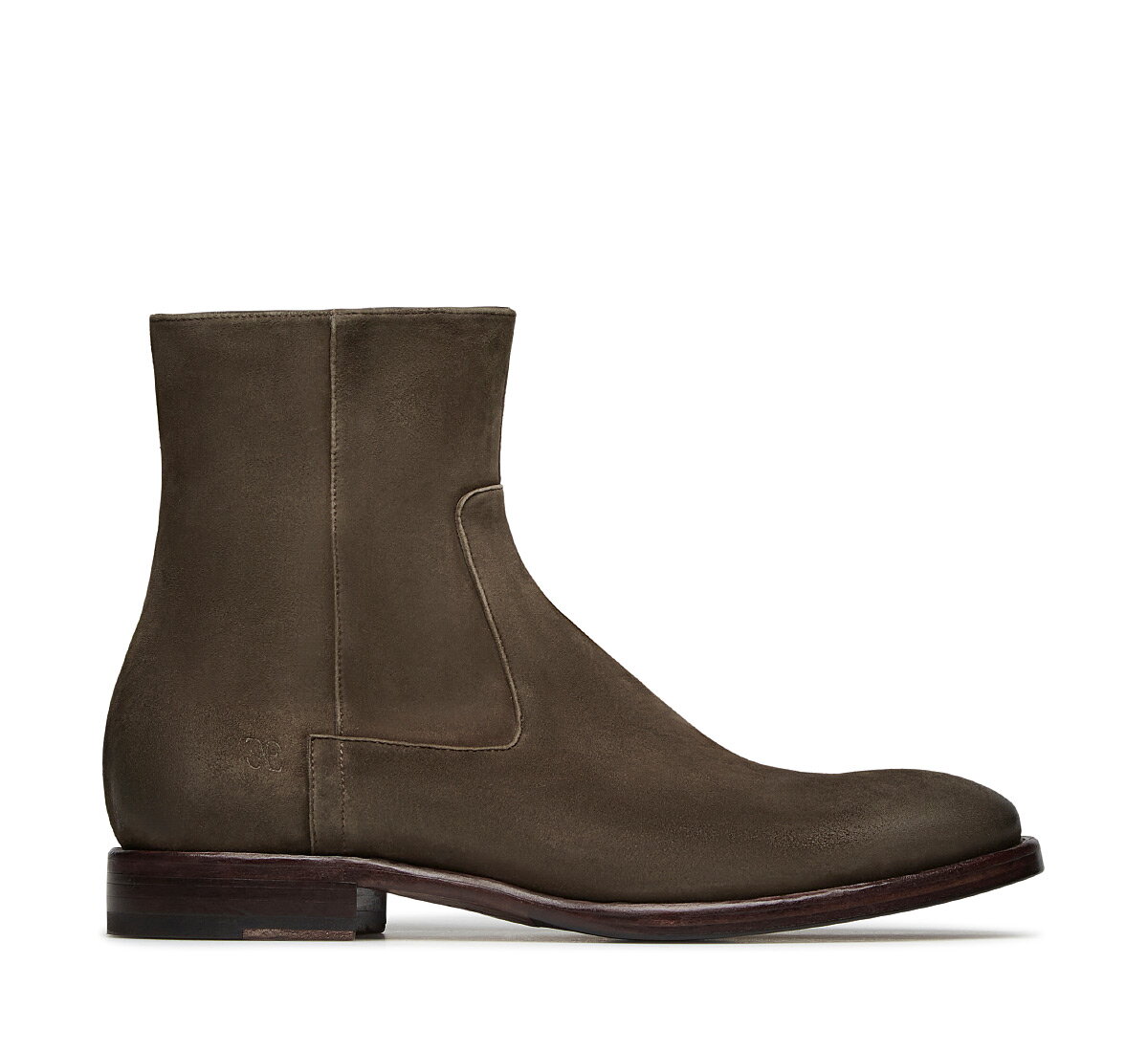 Suede ankle boot