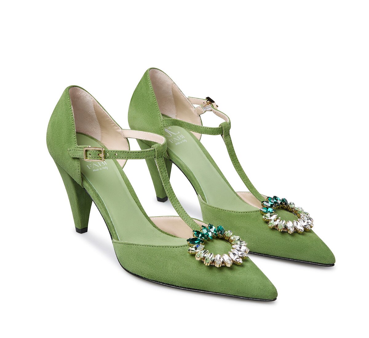 Fabi décolleté with jewel detail