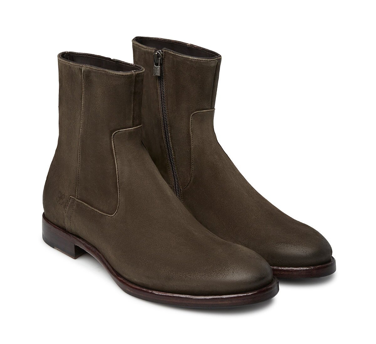 Suede ankle boot