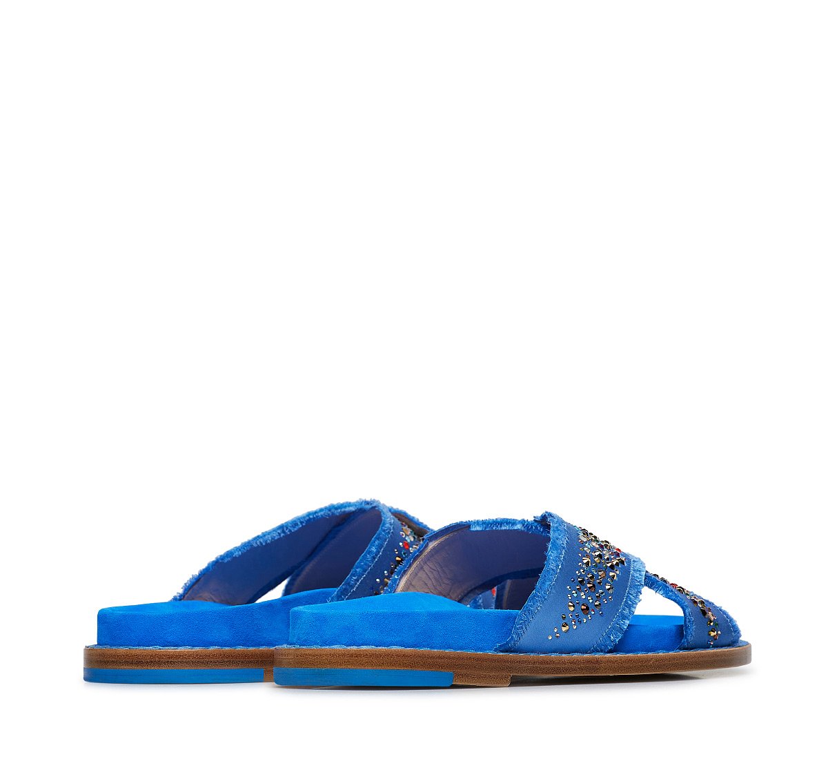 Sandals with microsuede insole