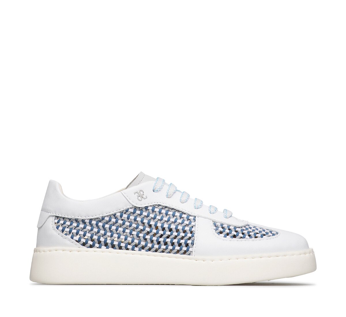 Sneakers in nappa e intrecciato