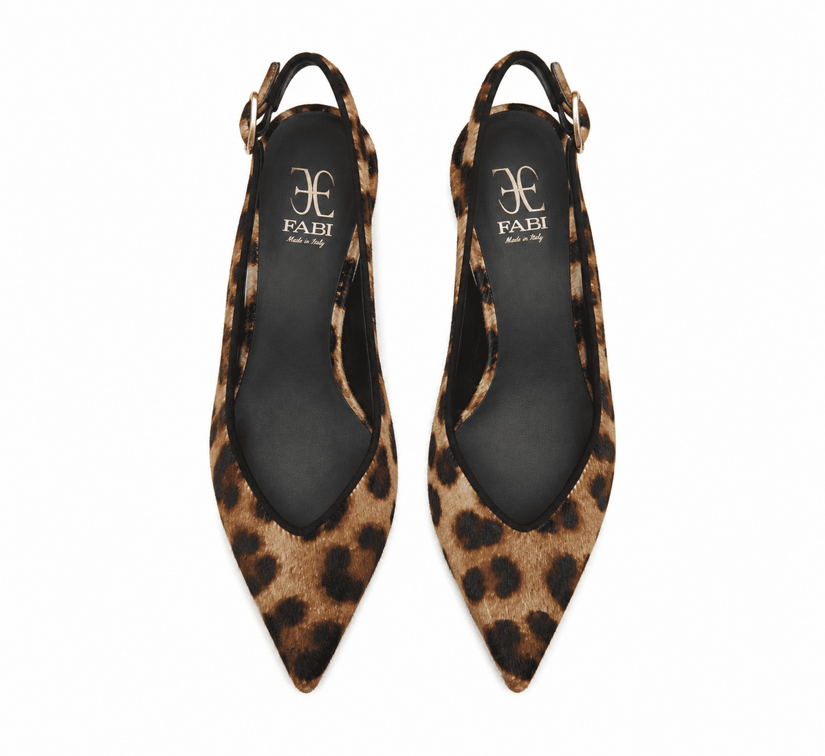 Fabi animal-print calf hair sling-back