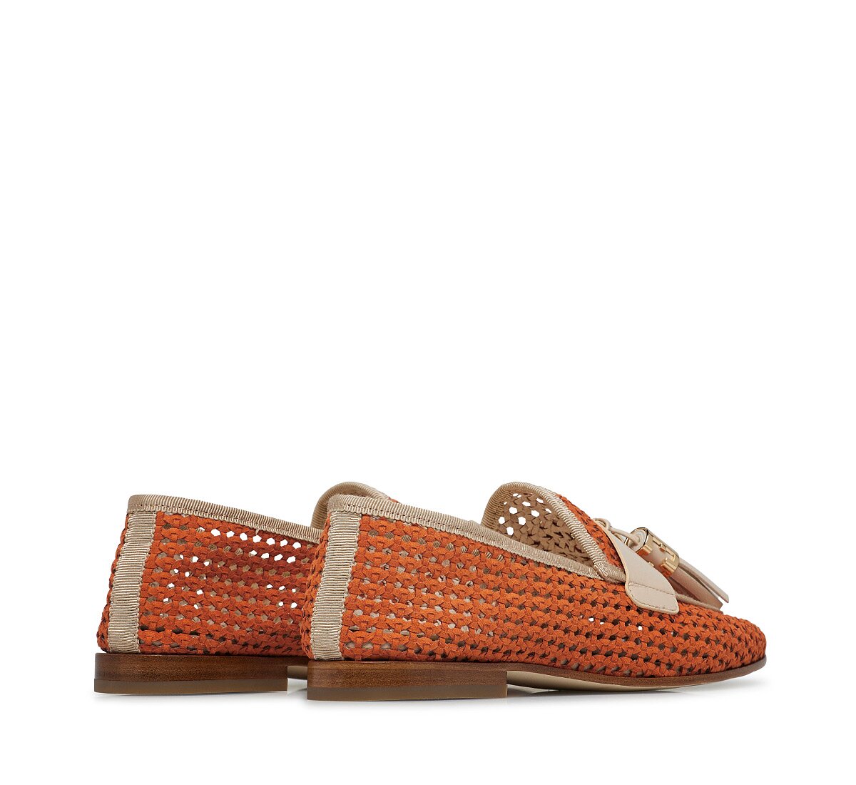 Perforated suede leather loafer