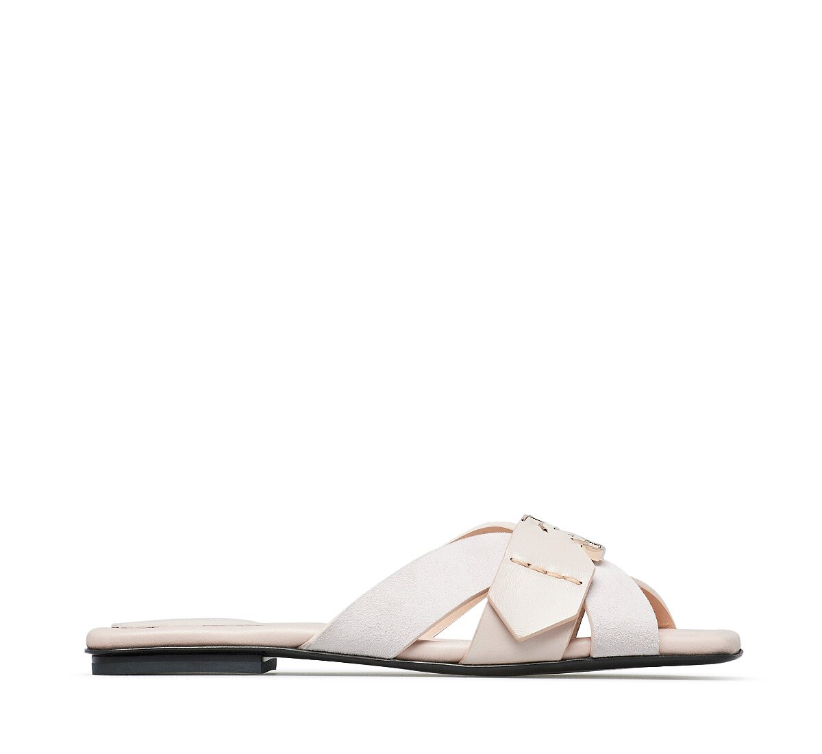 Fabi flat sandal in suede