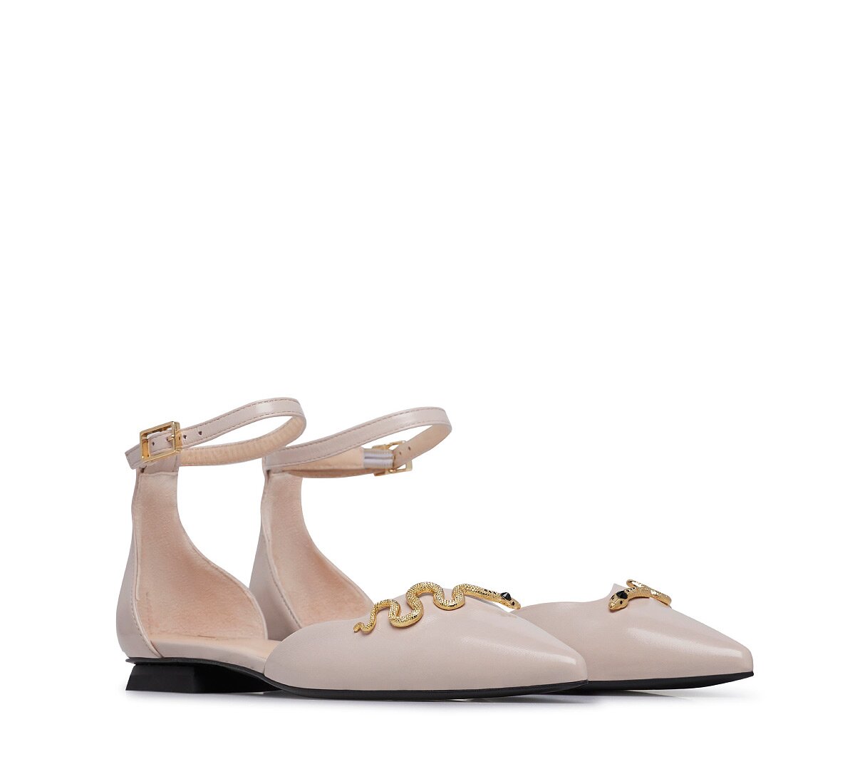 Snake ballet flats
