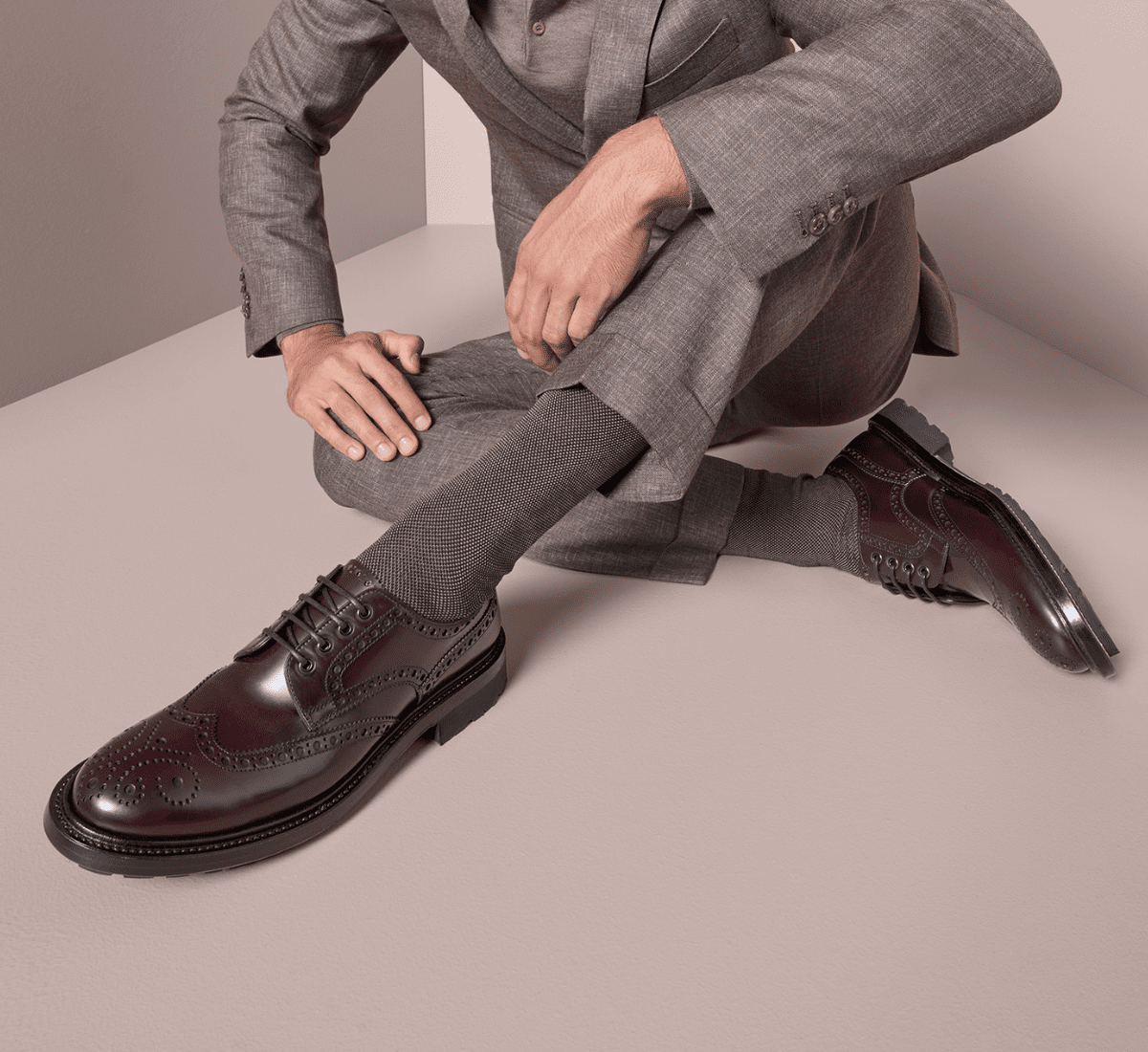 Шнуровка из телячьей кожи Fabi