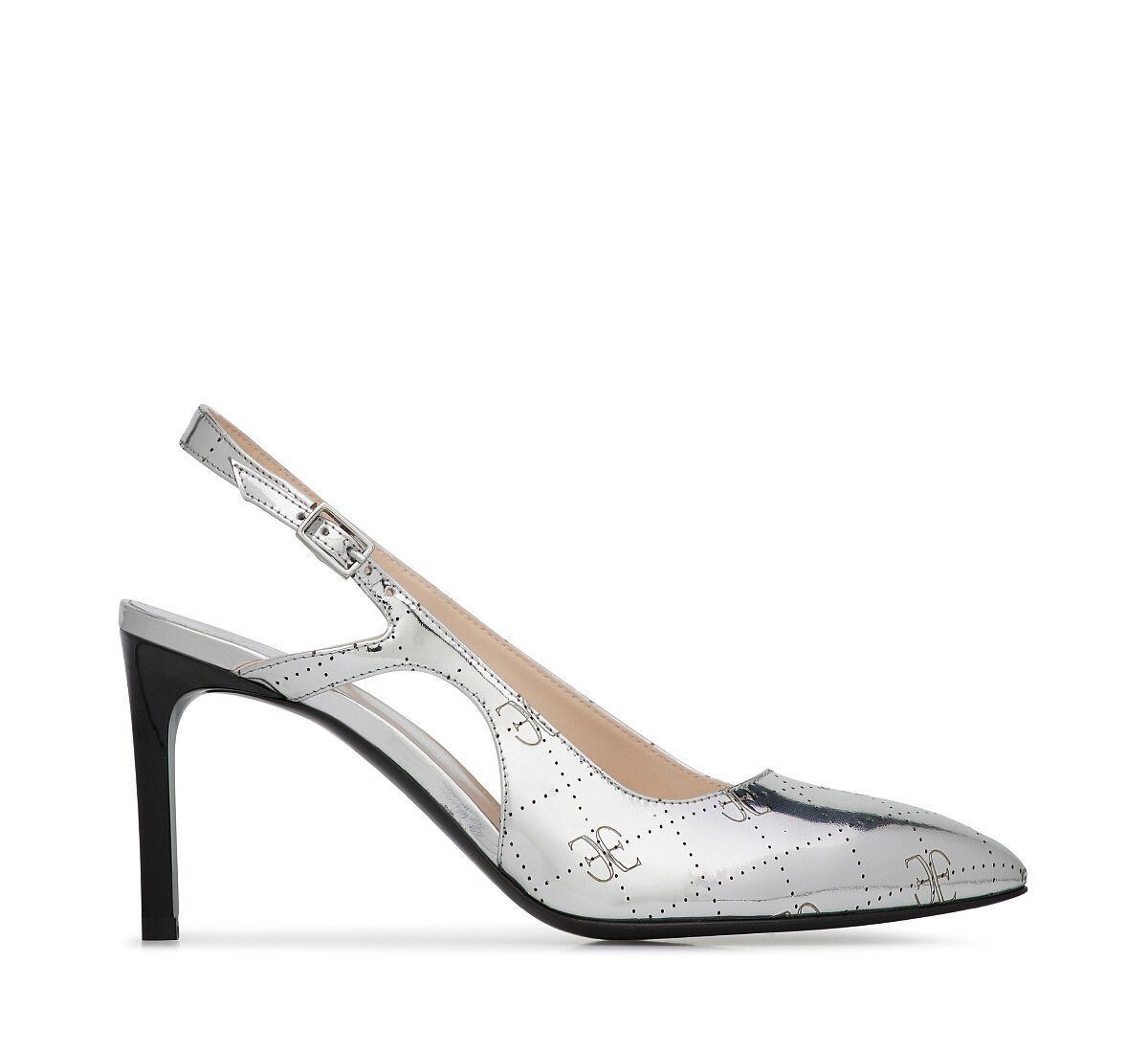 Fabi slingback in laminated calf leather