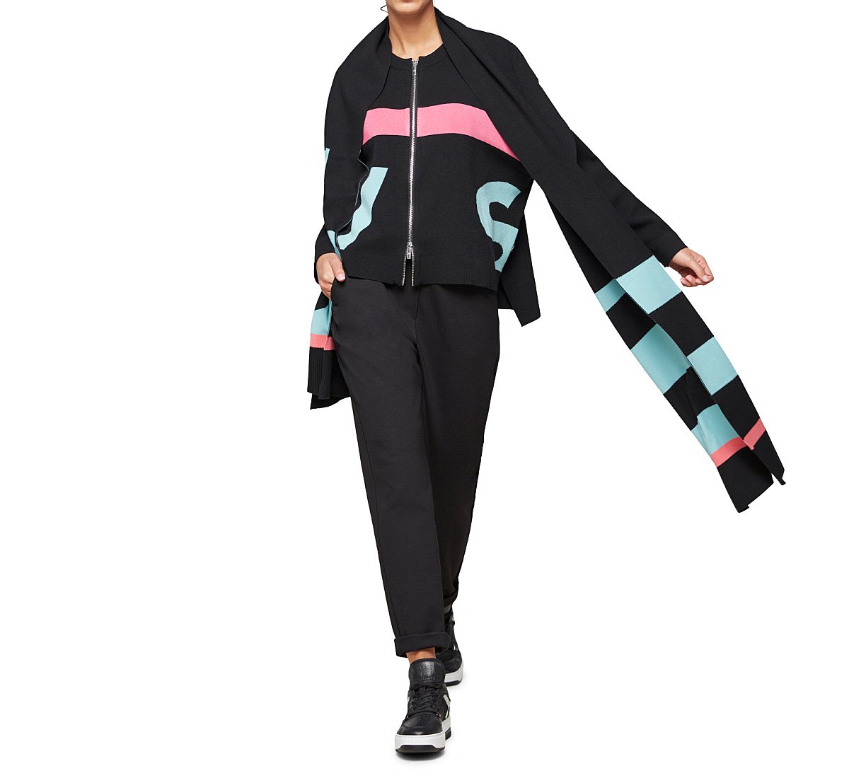 Oversized black cardigan