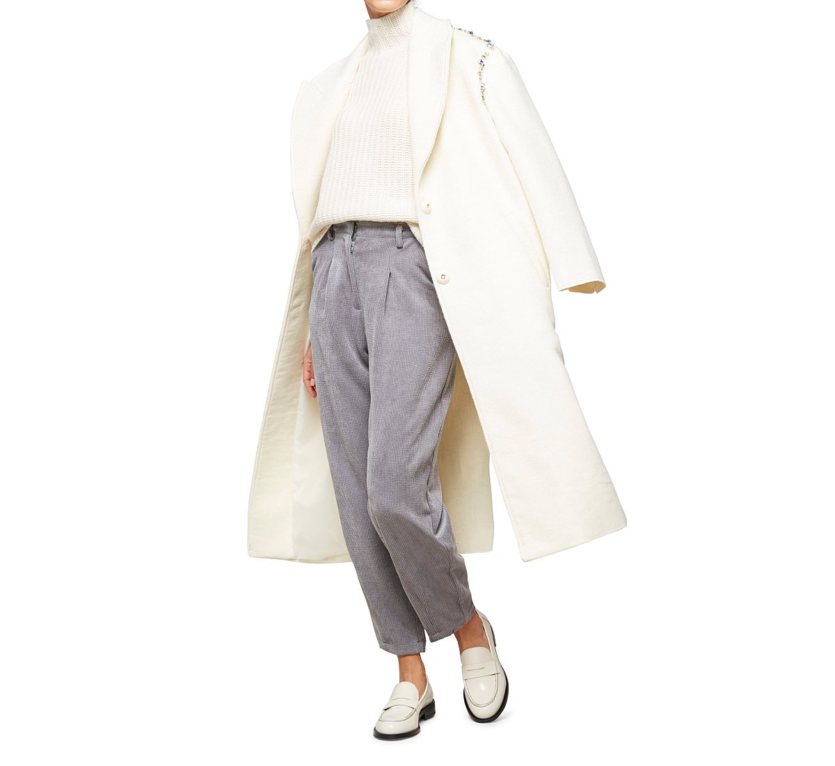 Oversized velvet trousers