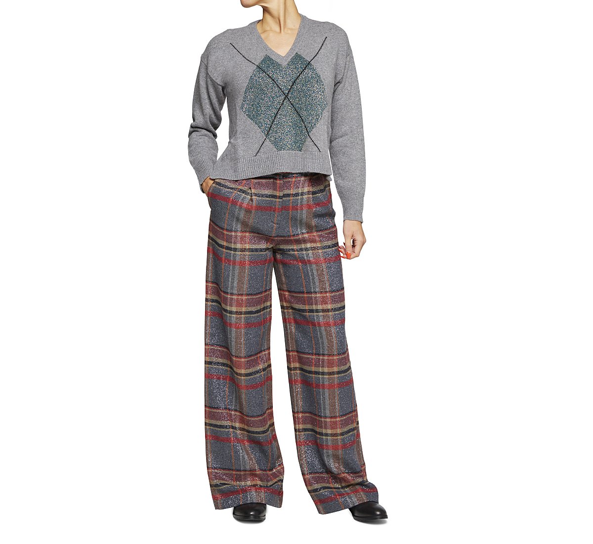 Check palazzo pants