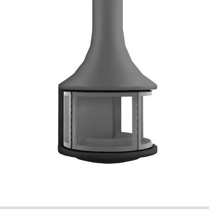 JC Bordelet Lea 998 Wall Mounted Wood Fireplace