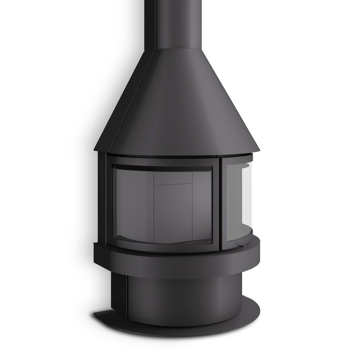 Rocal Aitana Mural Wood Fireplace - Black