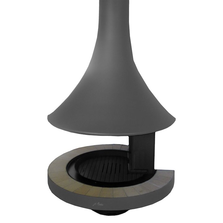 JC Bordelet Eva 992 Exterior Corner Open Fireplace - Anthracite Grey