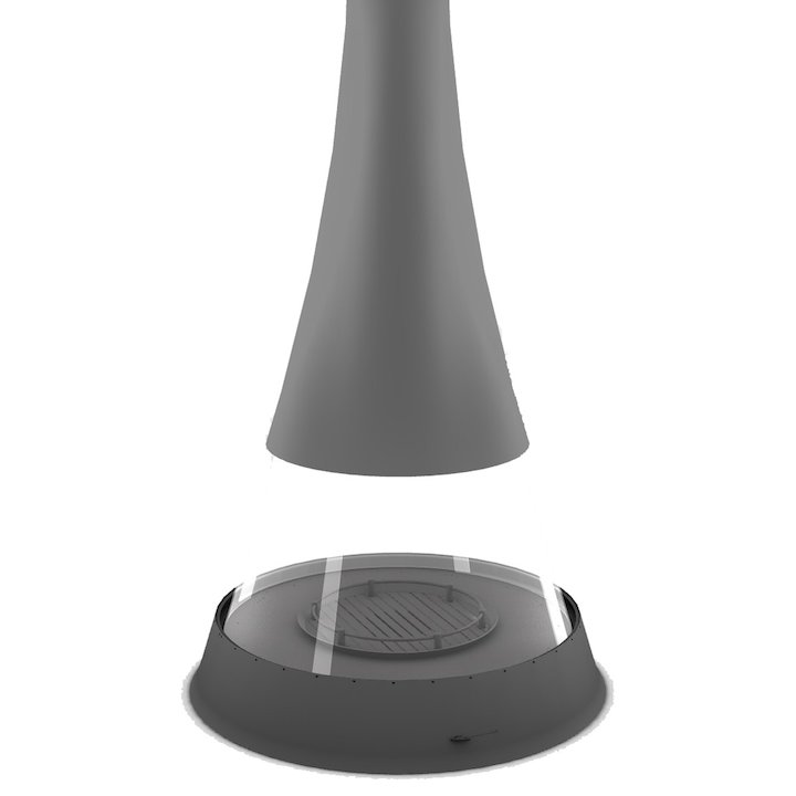 JC Bordelet Linea 914 Central Wood Fireplace - Anthracite Grey