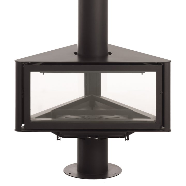 Rocal Born Central Wood Fireplace - Black