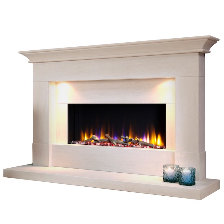 Celsi Parada Elite 58 Ultiflame Vr Limestone Electric Fireplace