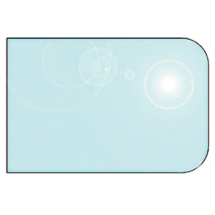 EVA 12mm Rounded Rectangle Glass Hearth Floor Plate (1100x850) - Clear