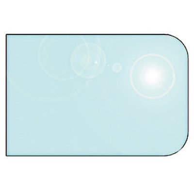 EVA 12mm Rounded Rectangle Glass Hearth Floor Plate (1100x850)