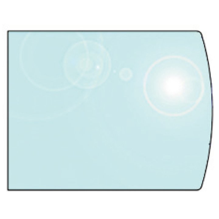 EVA 12mm Extended Full Chord Glass Hearth Floor Plate (1100x800) - Clear