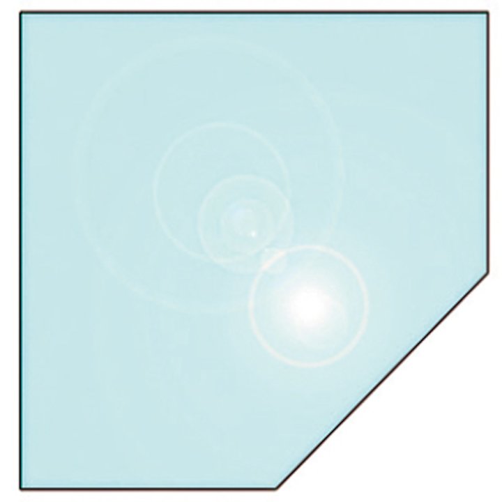EVA 12mm Clipped Square Glass Hearth Floor Plate (1100x1100) - Clear
