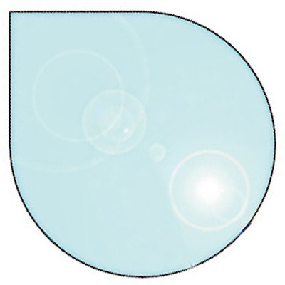 EVA 12mm Teardrop Circle Glass Hearth Floor Plate (1100x1100)