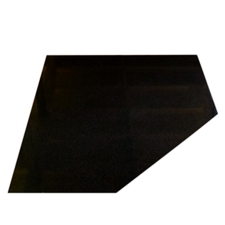 EVA 20mm Clipped Square Polished Black Granite Floor Plate (1000x1000) - Black