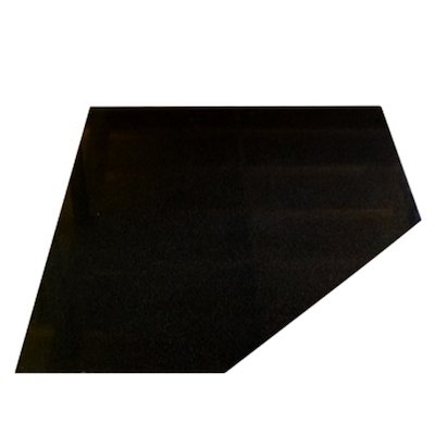 EVA 20mm Clipped Square Polished Black Granite Floor Plate (1000x1000)