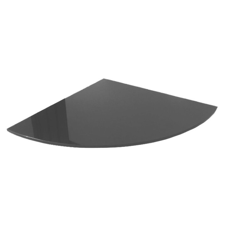 EVA 20mm Quater Circle Honed Slate Floor Plate (1100x1100) - Matt Black