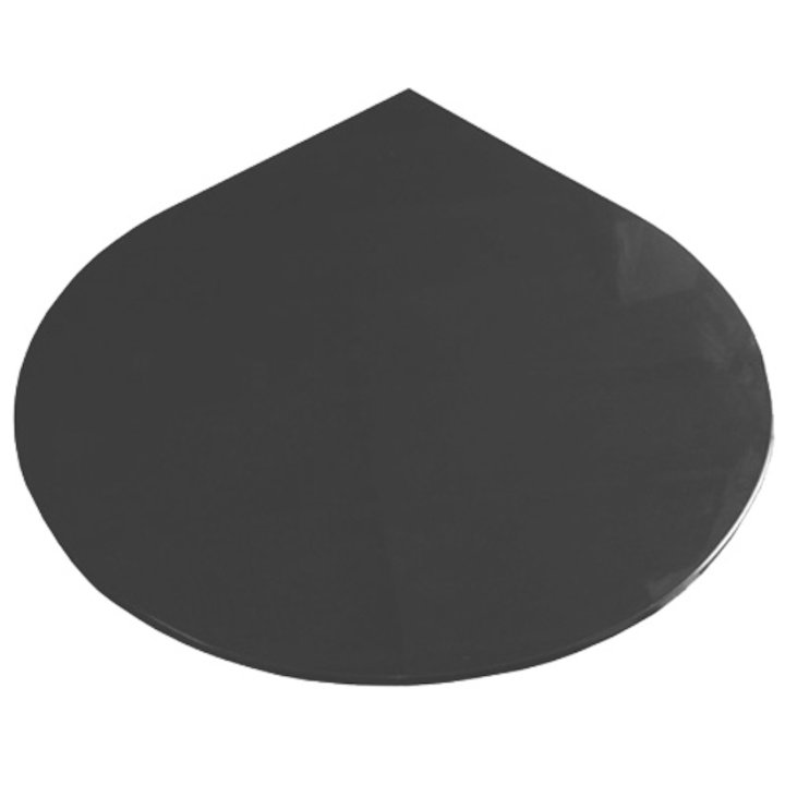 EVA 20mm Teardrop Circle Honed Slate Floor Plate (1100x950) - Matt Black