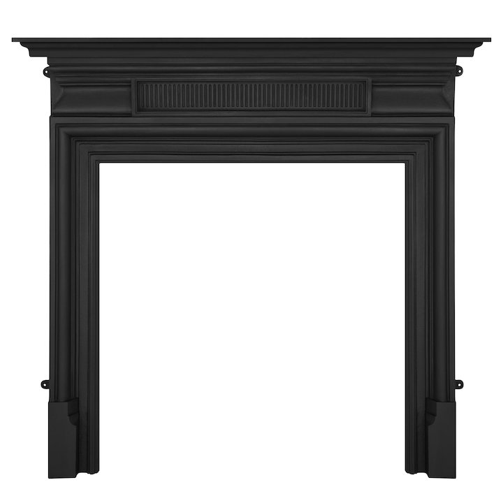 Carron Belgrave Cast-Iron Fireplace Surround - Black