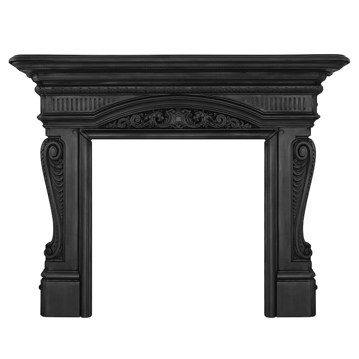 Carron Buckingham Cast-Iron Fireplace Surround - Black