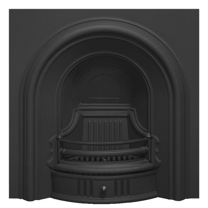 Carron Coleby Cast-Iron Arched Fireplace Insert - Black