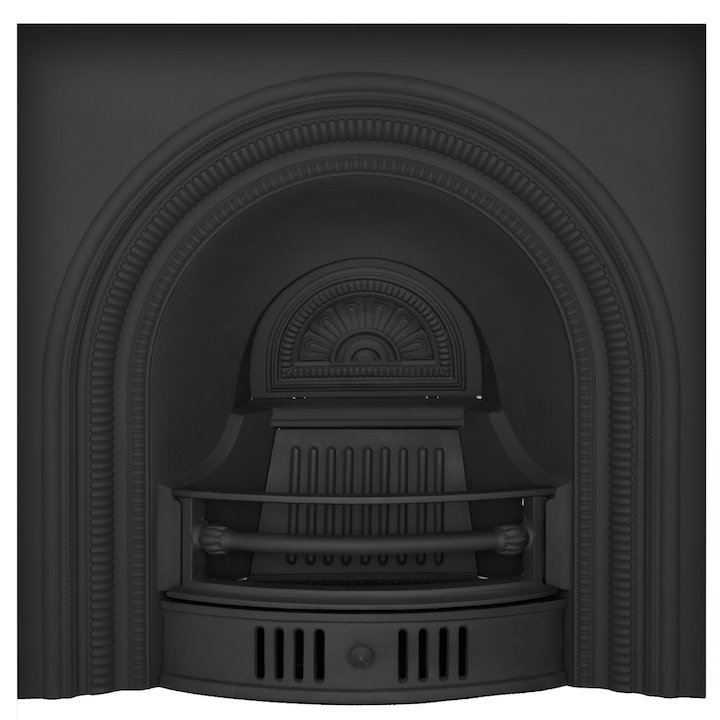 Carron Collingham Cast-Iron Arched Fireplace Insert - Black