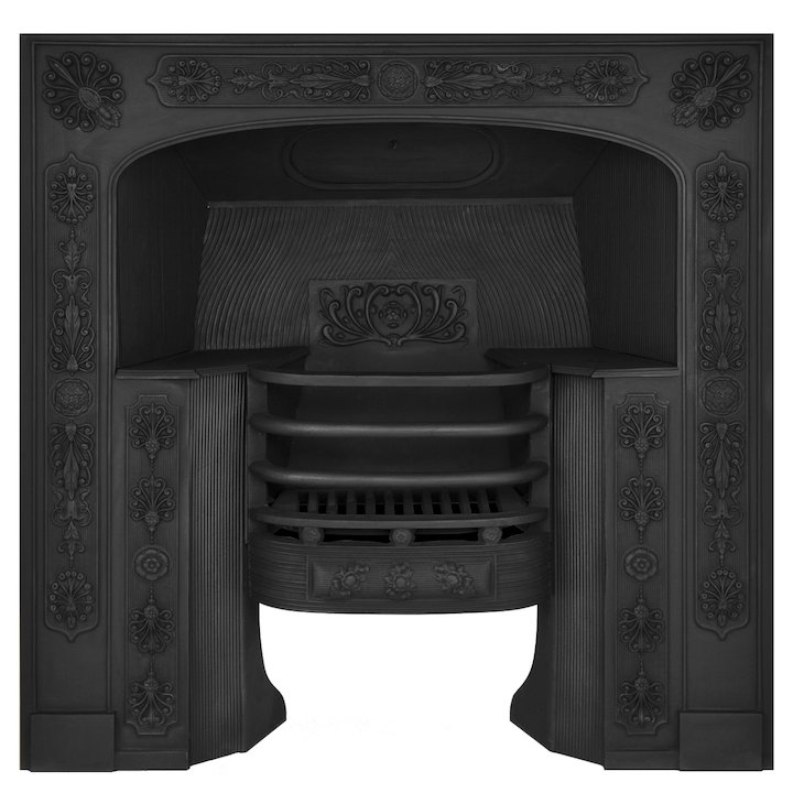 Carron Queensferry Cast-Iron Fireplace Insert - Black