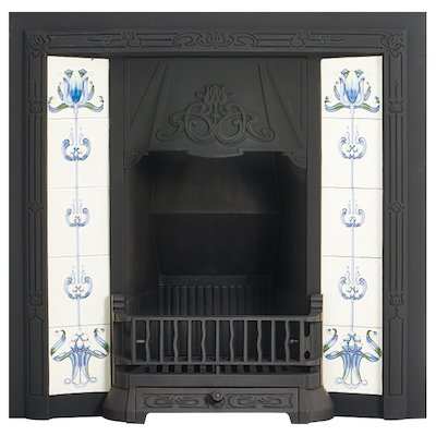 Gallery Toulouse Cast-Iron Tiled Fireplace Insert