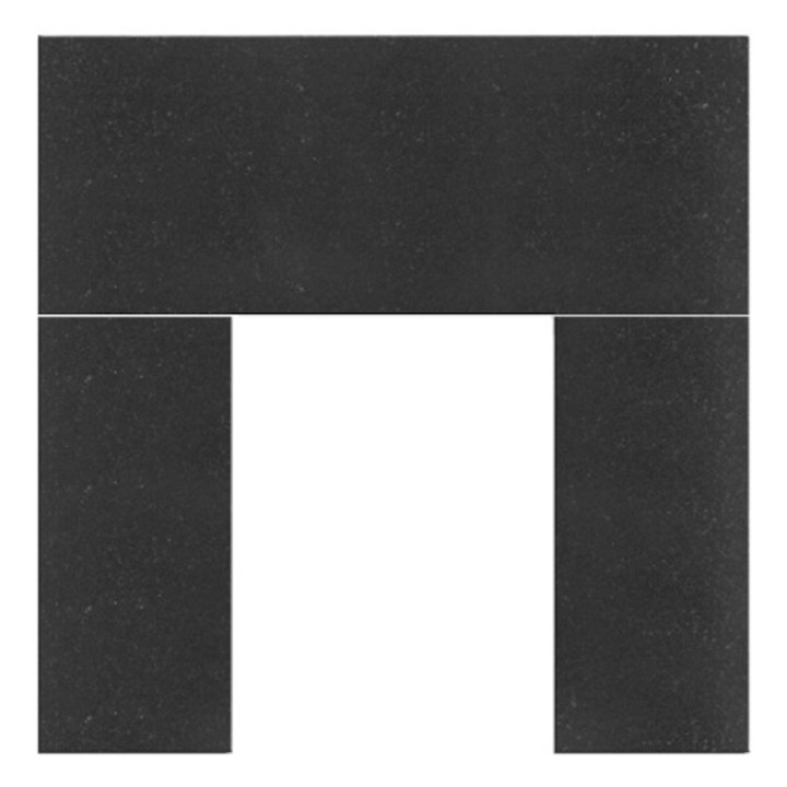 Gallery Honed Granite Slip Set - With British Opening - Matt Black