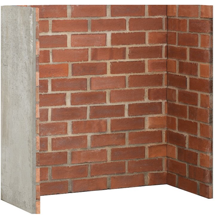 Gallery Cobbled Red Brick Effect Chamber - Complete Lining Set - Red