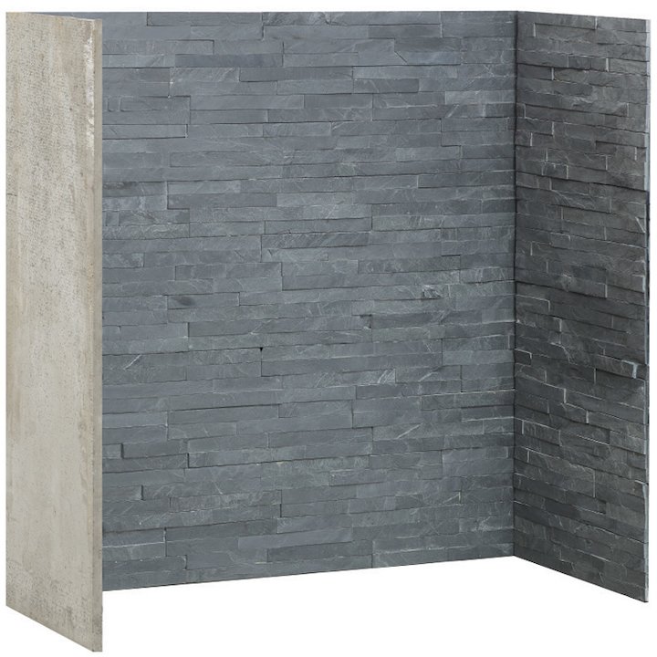 Gallery Riven Slate Effect Chamber - Complete Lining Set - Charcoal
