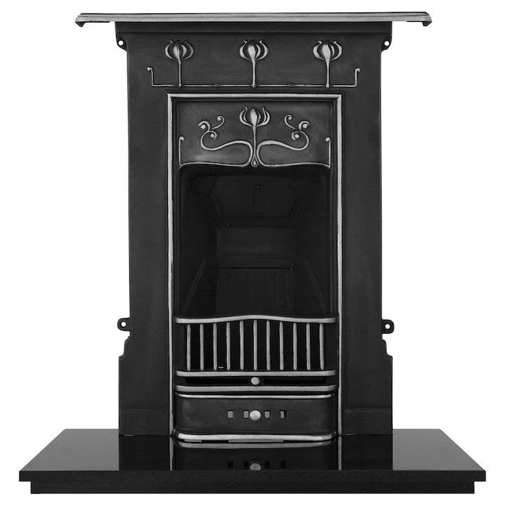 Carron Abbott Cast-Iron Fireplace Combination - Black / Highlight Polish