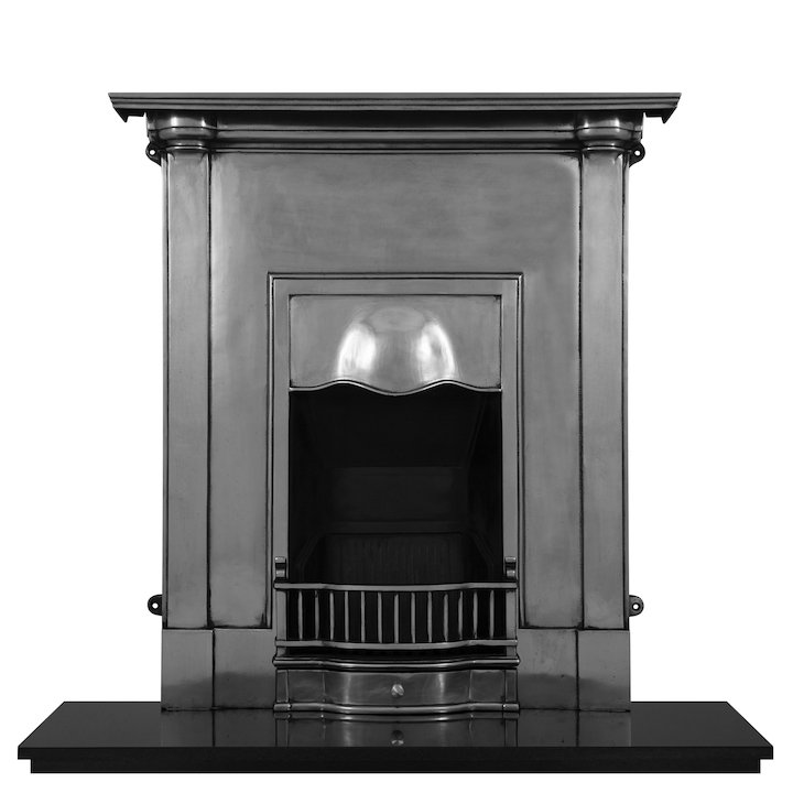 Carron Abingdon Cast-Iron Fireplace Combination - Polished Steel