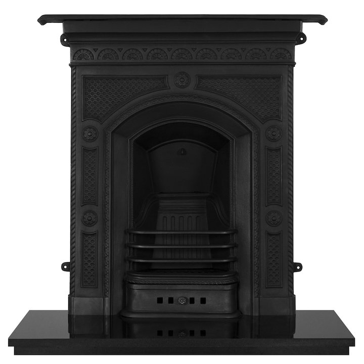 Carron Hawthorn Cast-Iron Fireplace Combination - Black