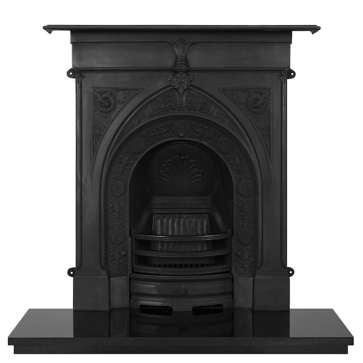 Carron Knaresborough Cast-Iron Fireplace Combination - Black