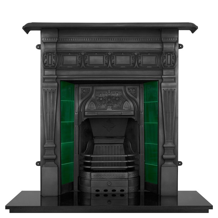 Carron Lambourn Cast-Iron Fireplace Combination - Black