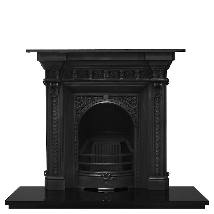 Carron Melrose Cast-Iron Fireplace Combination - Black