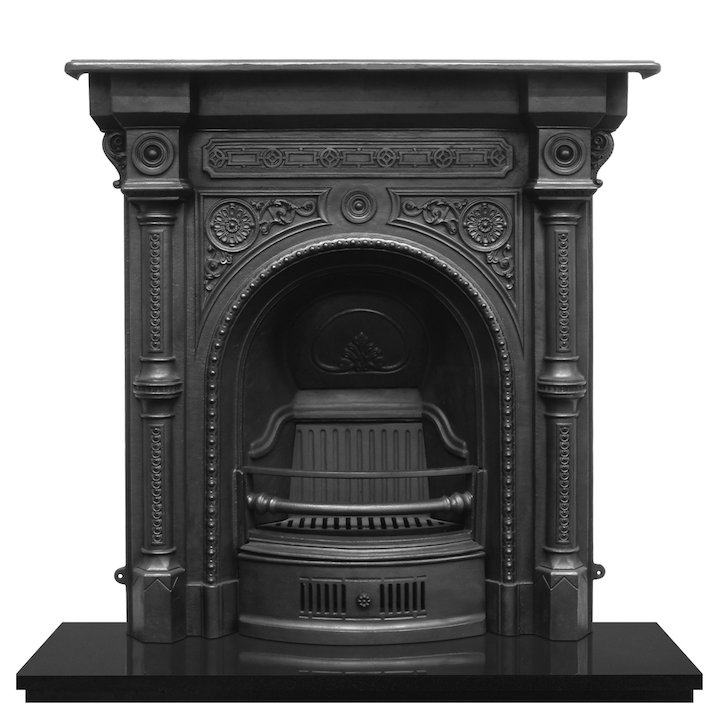 Carron Tweed Cast-Iron Fireplace Combination - Black